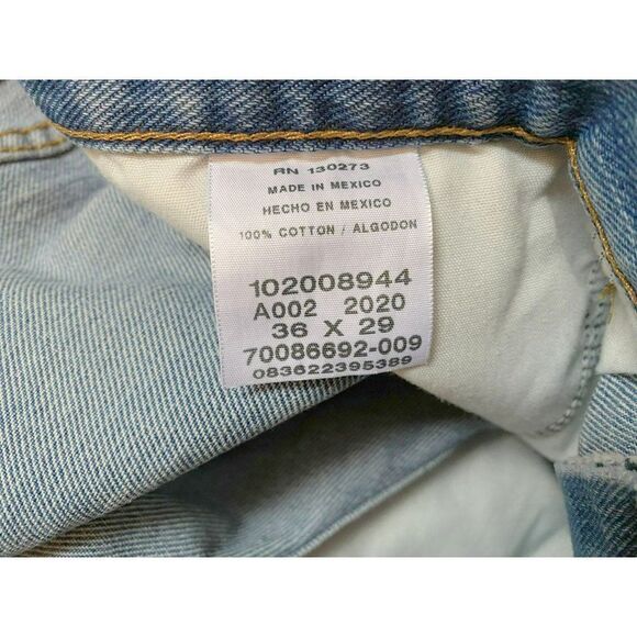 Lee Mens Regular Fit Denim Straight Leg Jeans 36x29 100% Cotton Classic 5 Pocket - Picture 5 of 7